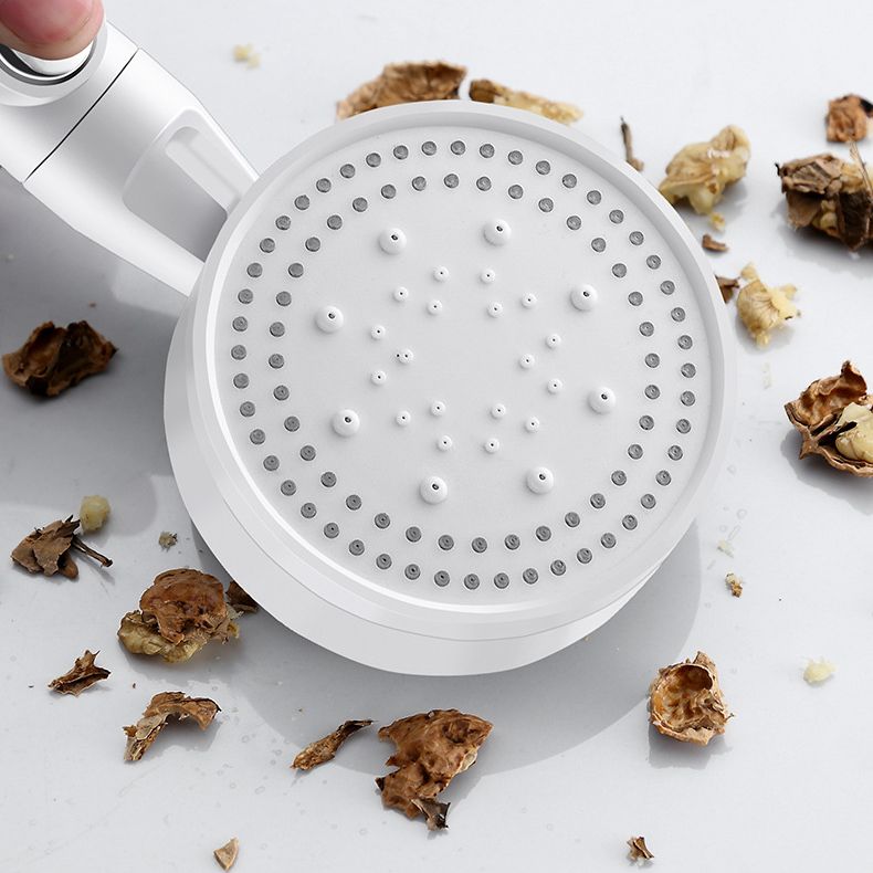 Sikunuo | 5 Sprays Shower Head Round Wall Mounted Plastic Wall Connector Holder Handheld Shower Head