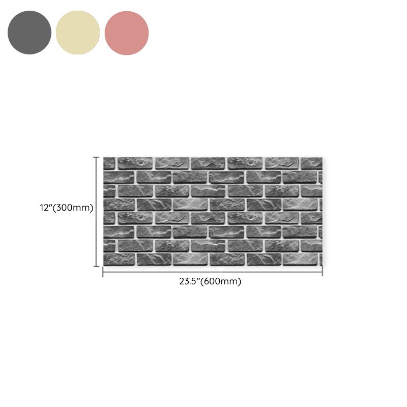 Sikunuo | Industrial Wall Ceiling 3D Artificial Brick Living Room Peel and Stick Covering (5-Pack)