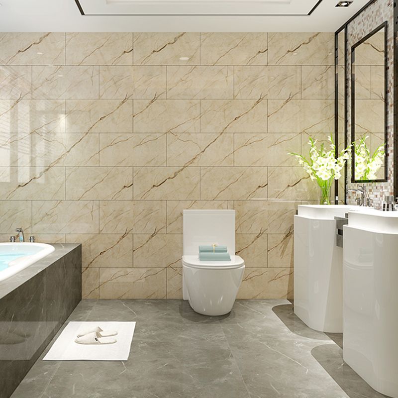 Sikunuo | Contemporary Style Wallpaper Single Panel Bathroom Wallpaper with Rectangular Shape