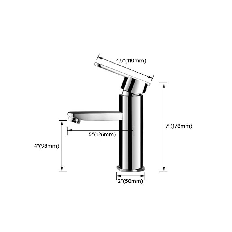 Sikunuo | Bathroom Faucet Brass Lever Handle Single Hole Sink Faucet