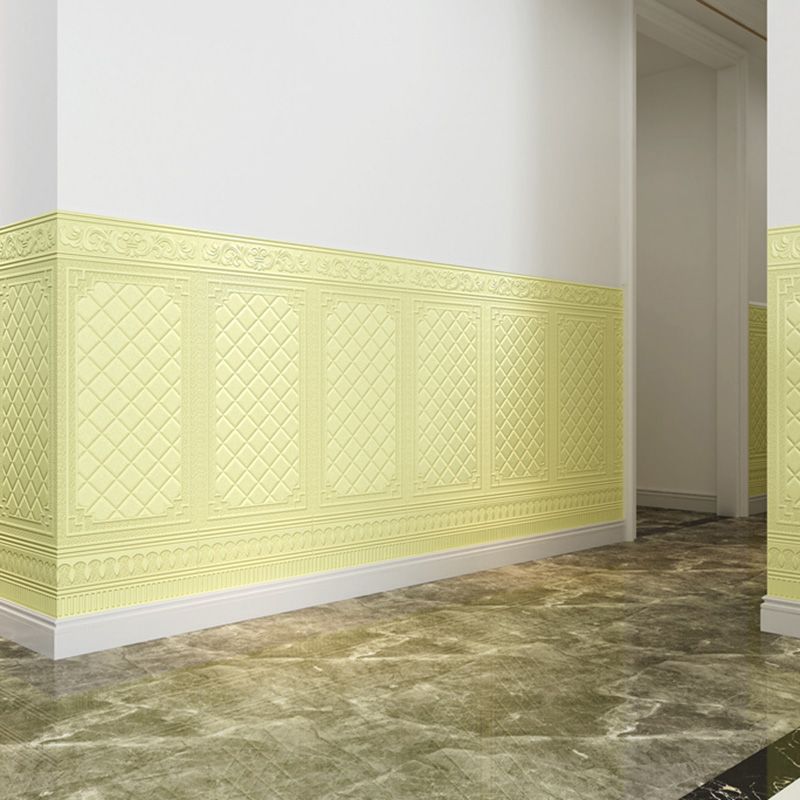 Sikunuo | Glam Style Wall Cladding Living Room Peel and Stick 3D Embossed Waterproof Wall Cladding