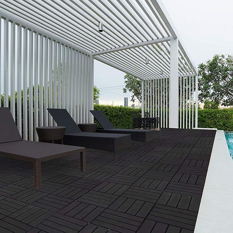 Sikunuo | 4-Slat 12" X 12" PVC Floor Tiles Connection Installation Floor Tiles