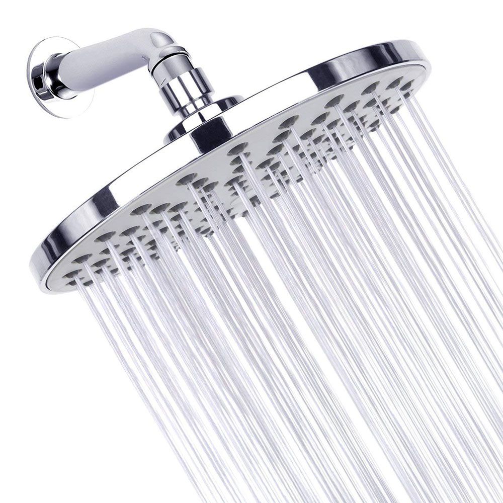 Sikunuo | Contemporary Fest Shower Head Round Shower Head Combo in Silver