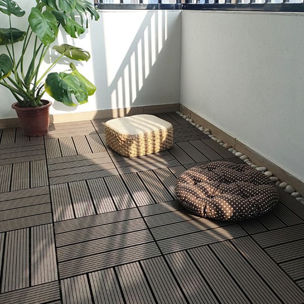 Sikunuo | 11 Pack 12" X 12" Square Deck/Patio Tiles Snap Fit for Outdoor Patio Tiles