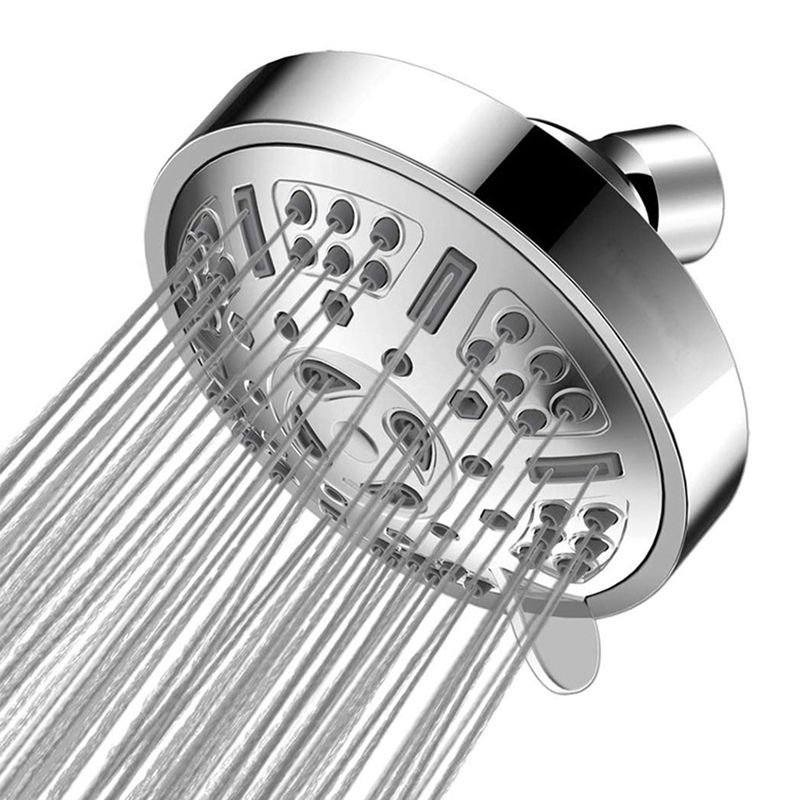 Sikunuo | Round Fixed Shower Head Adjustable Spray Pattern Wall Mounted Shower Head