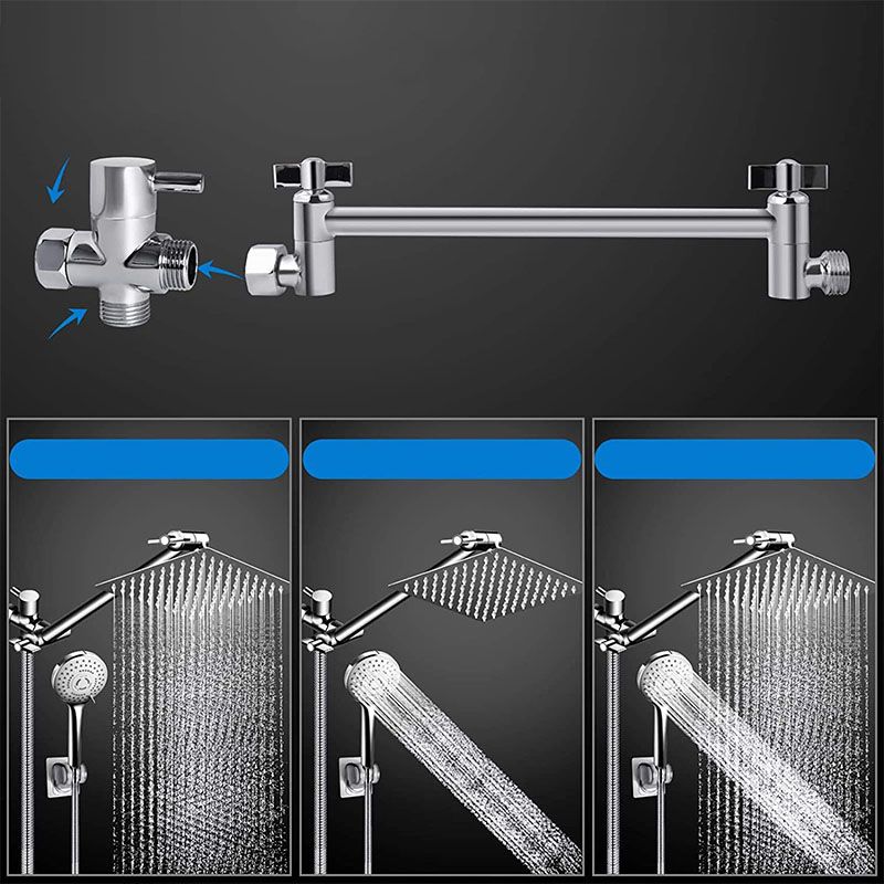 Sikunuo | Modern shower combination spray 5 setting patterns handheld shower head with large shower head