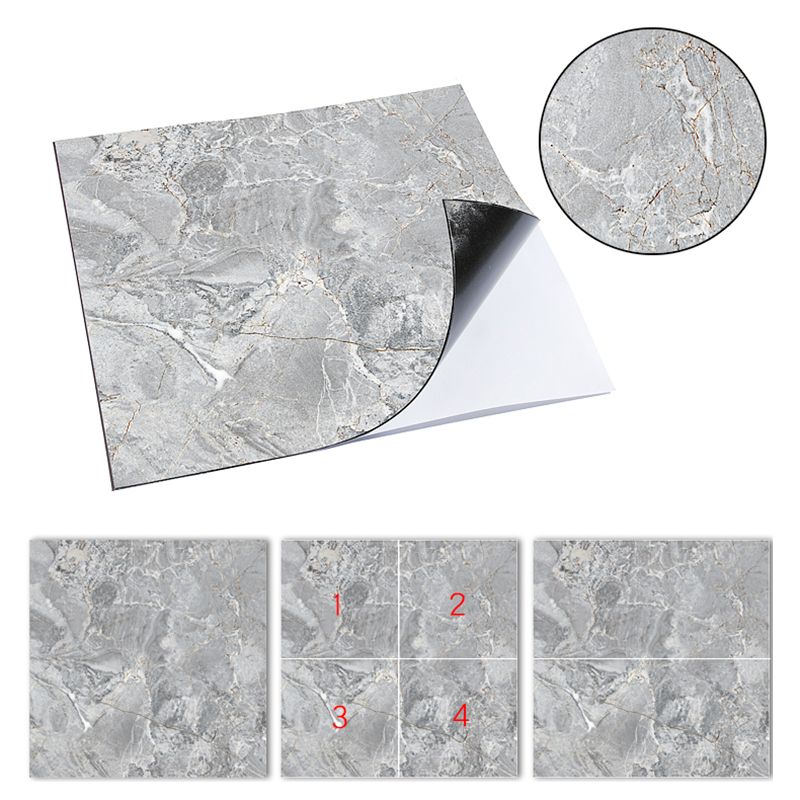Sikunuo | Multi-Tonal Style Vinyl Plank Peel and Stick Porcelain Tile Look Vinyl Plank Flooring