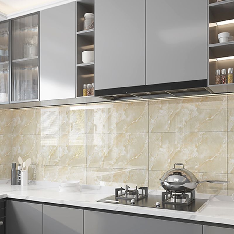 Sikunuo | Modern Peel and Stick Tile PVC Rectangular 10 Pack Peel & Stick Field Tile for the Kitchen