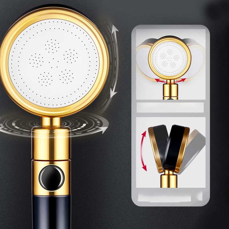 Sikunuo | Modern Metal Hand Shower in Black Water efficient round Shower Head
