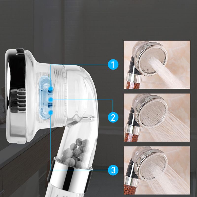 Sikunuo | Bathroom Showerhead Plastic Water Filtration Round Hand Shower