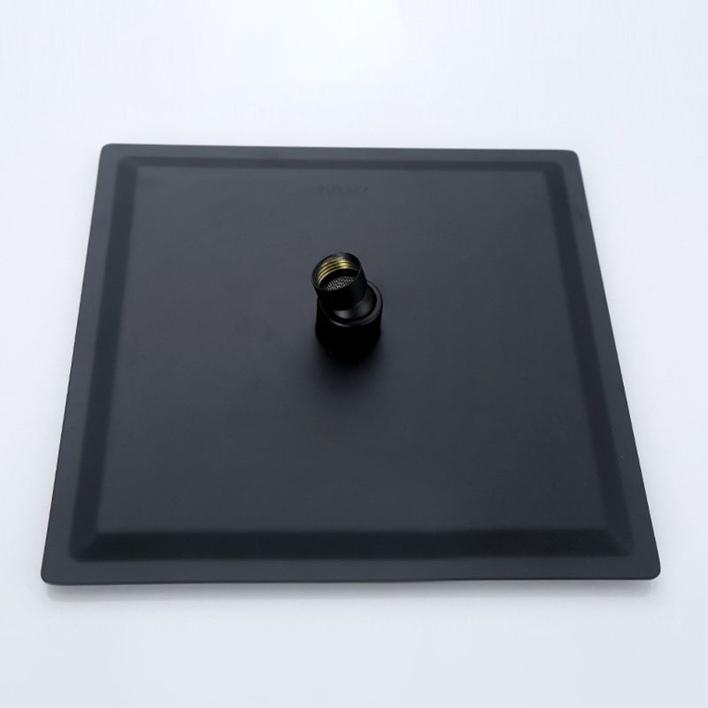 Sikunuo | Black Square Fixed Shower Head Modern Style Wall Mounted Shower Head