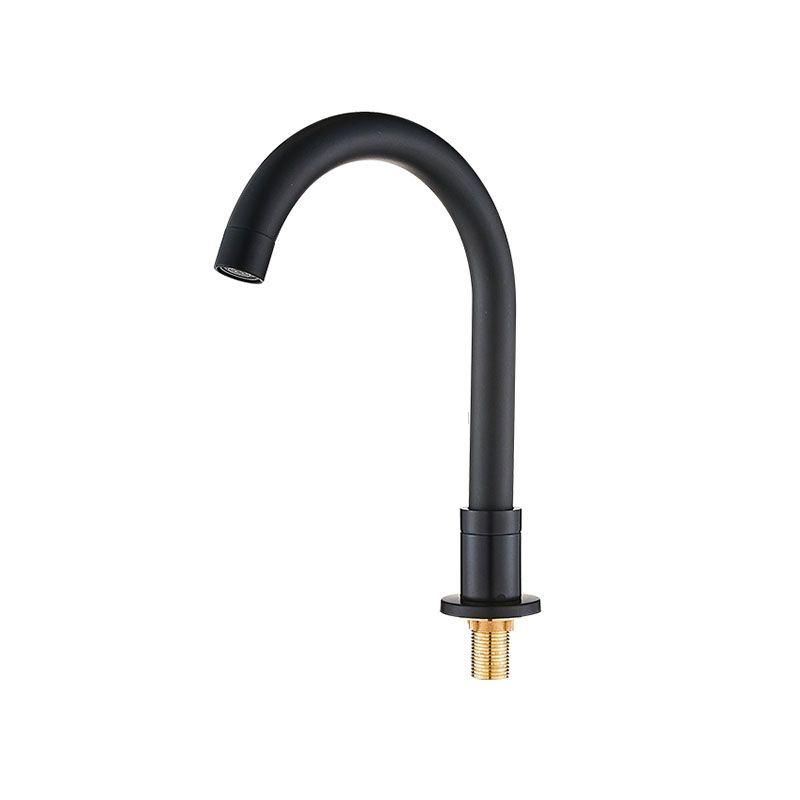 Sikunuo | Contemporary Bathroom Faucet Deck Mount Copper Low Arc Swivel Roman Bathtub Faucet Set