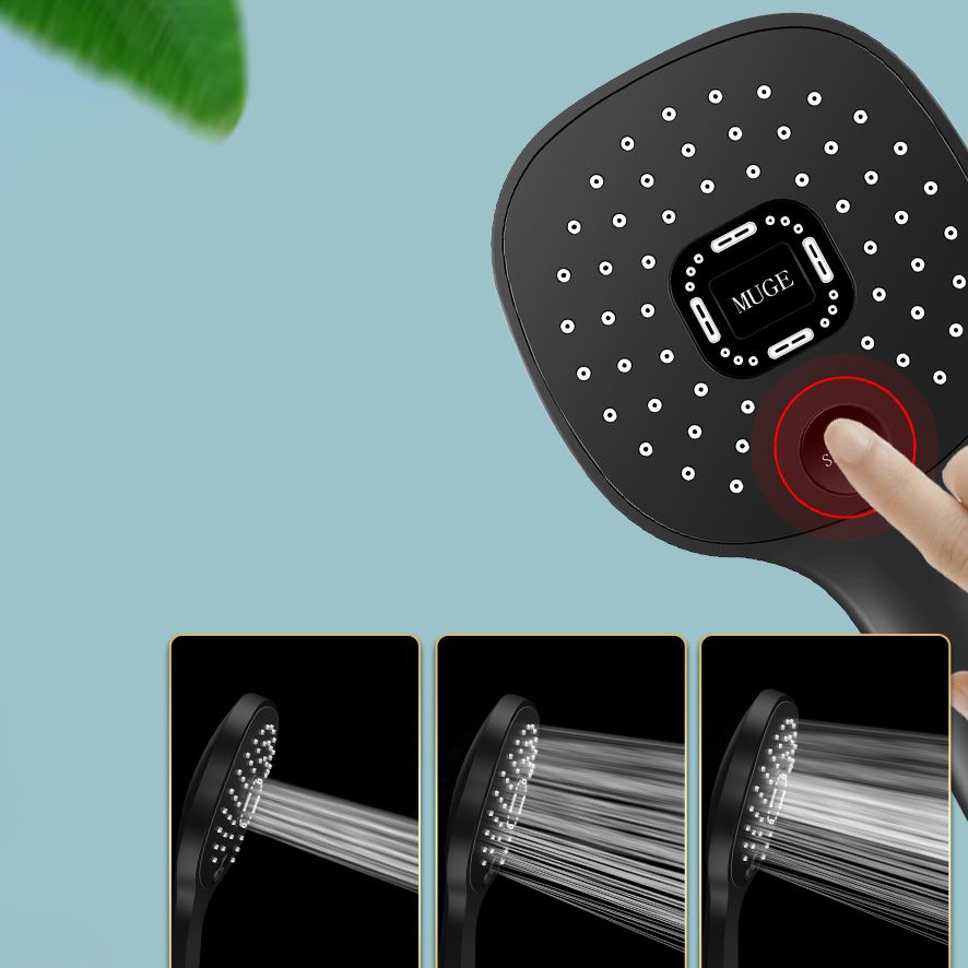 Sikunuo | Contemporary Handheld Supercharged Shower Head Square Metal Spray Head