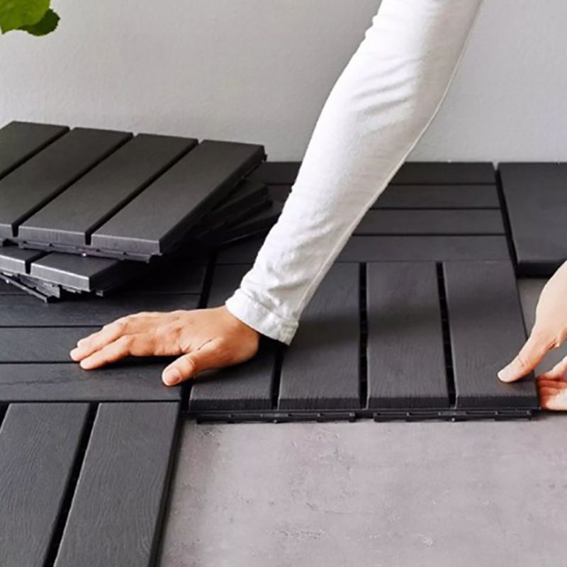 Sikunuo | 4-Slat 12" X 12" PVC Floor Tiles Connection Installation Floor Tiles