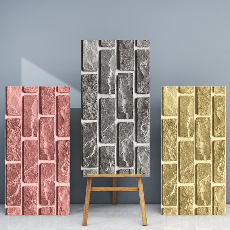 Sikunuo | Industrial Wall Ceiling 3D Artificial Brick Living Room Peel and Stick Covering (5-Pack)