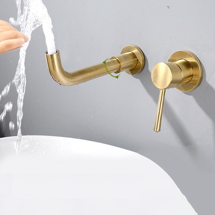Sikunuo | Wall-mounted Metallic Bathtub Faucet Low Arc Pipe Bathtub Tap