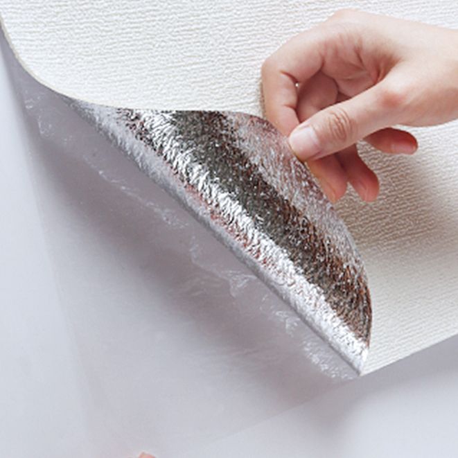 Sikunuo | Modern Tin Backsplash Panel Smooth Wall Ceiling 3D Stereo Wallpaper