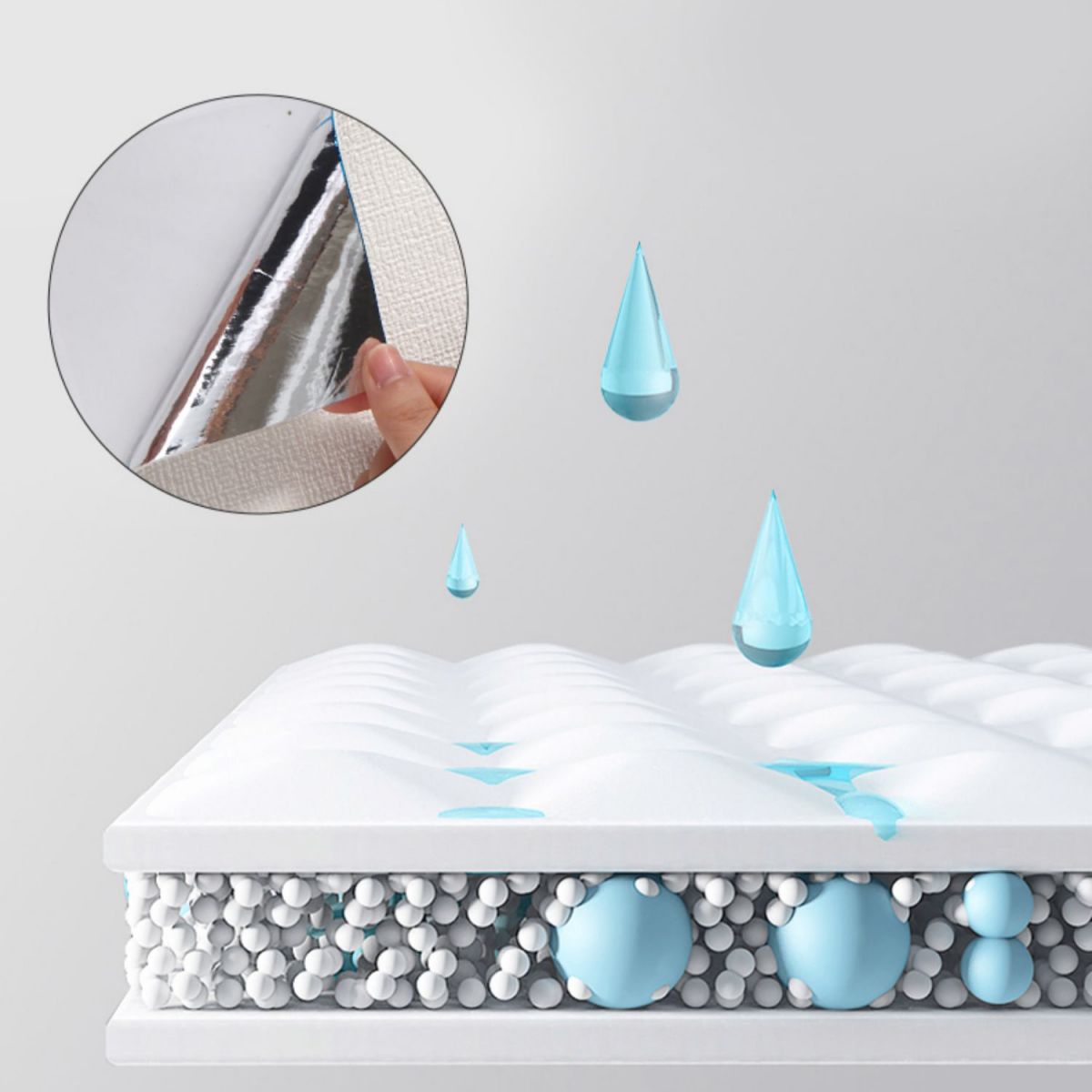Sikunuo | Modern Pearl Wall Jewelry Flat Wall Access Panel Peel and Stick Thick Foam Strip