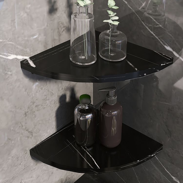 Sikunuo | 3-piece modern bathroom accessory set marble and metal bathroom shelf