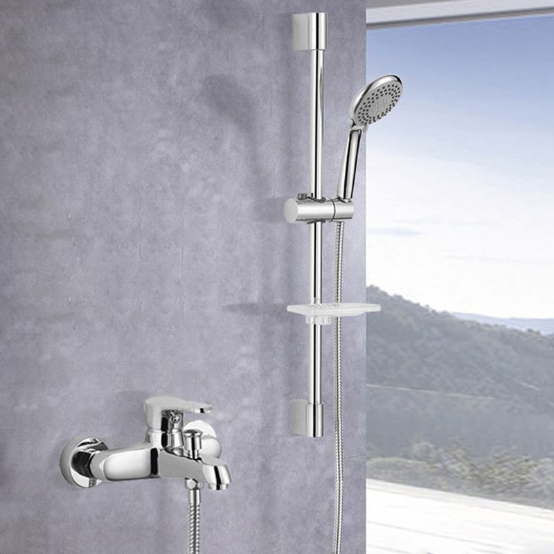 Sikunuo | Bathroom Bathtub Pull-Out Wall-Mounted Hand Shower Fixed Bathtub Faucet