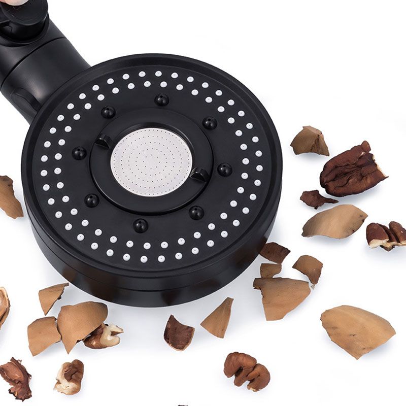 Sikunuo | Contemporary Shower Head Combo Hand Shower Plastic Wall Mount Black Shower Head