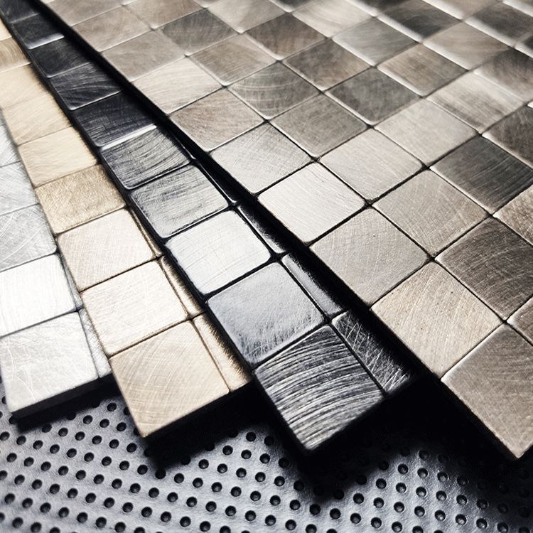 Sikunuo | Mosaic Tile Wallpaper Contemporary Peel and Stick Wallpaper with Square Shape