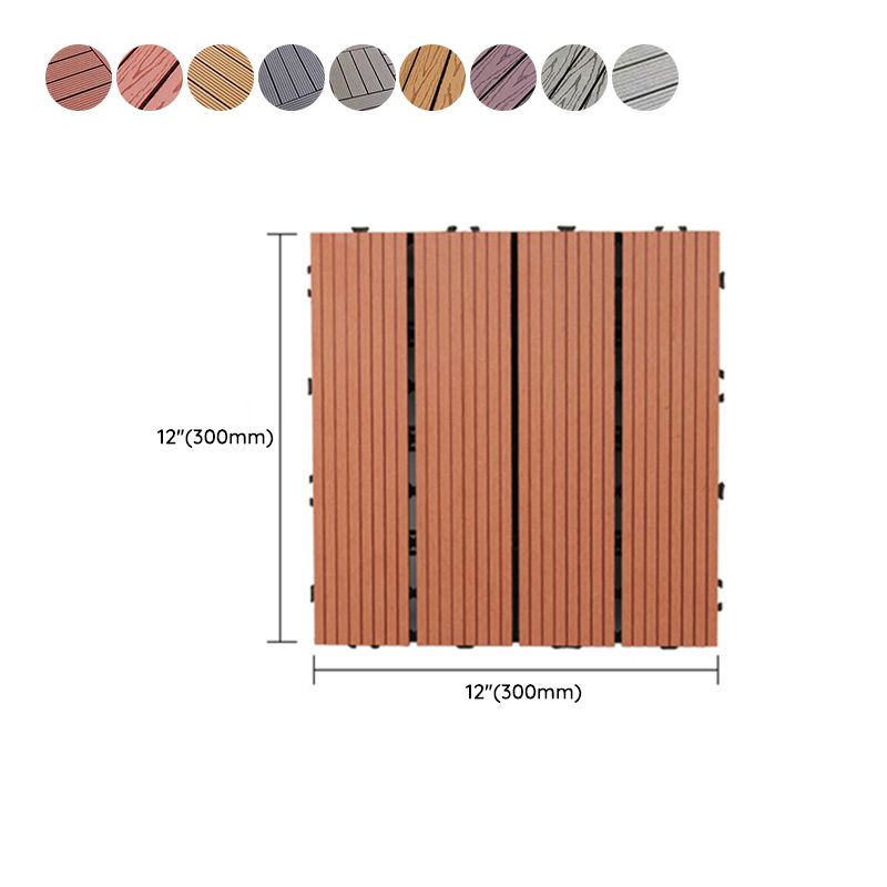 Sikunuo | Square PVC Deck/Patio Floor Tiles Interlocking Installation Outdoor Patio Tiles