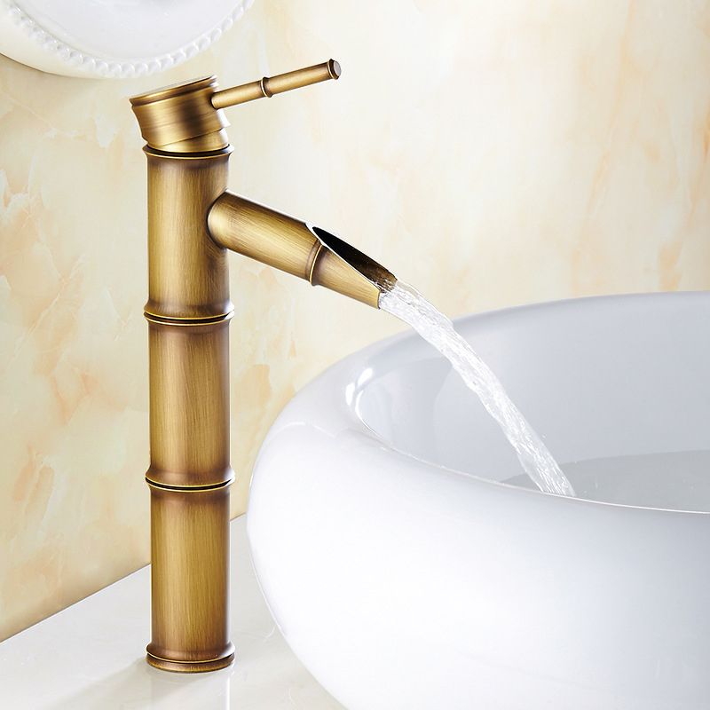 Sikunuo | Lever Handle Vessel Faucet Single Hole Basin Faucet Farmhouse Style Sink Faucet