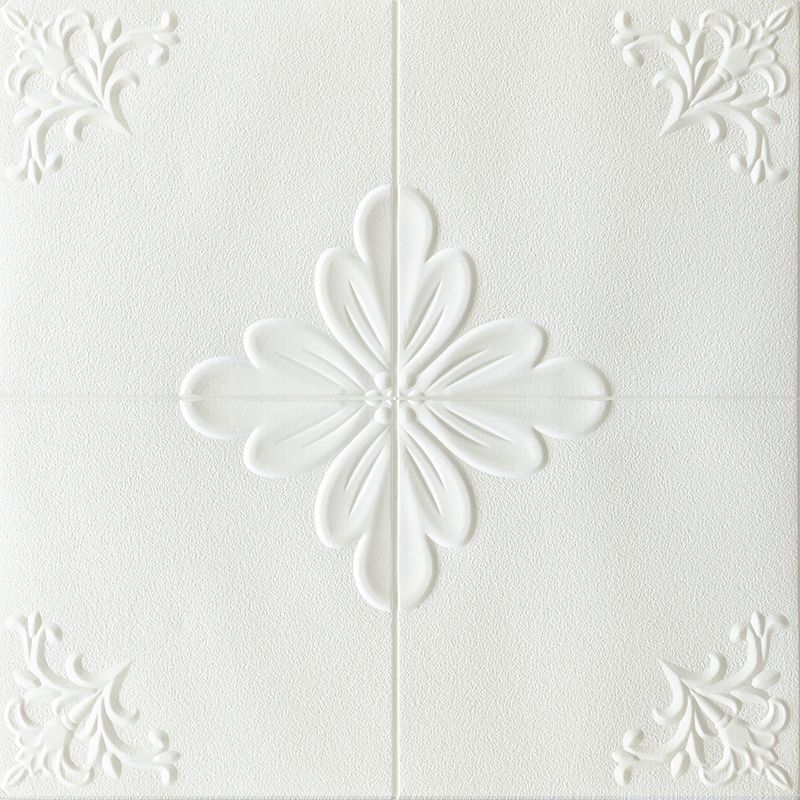 Sikunuo | Interior Wall Cladding 3D Floral Print Peel and Stick Waterproof Wall Panels