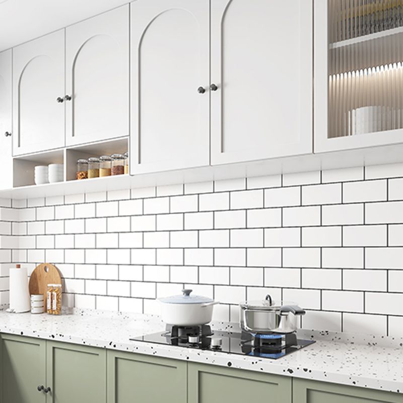 Sikunuo | Modern Peel and Stick Tile PVC Rectangular 10 Pack Peel & Stick Field Tile for the Kitchen