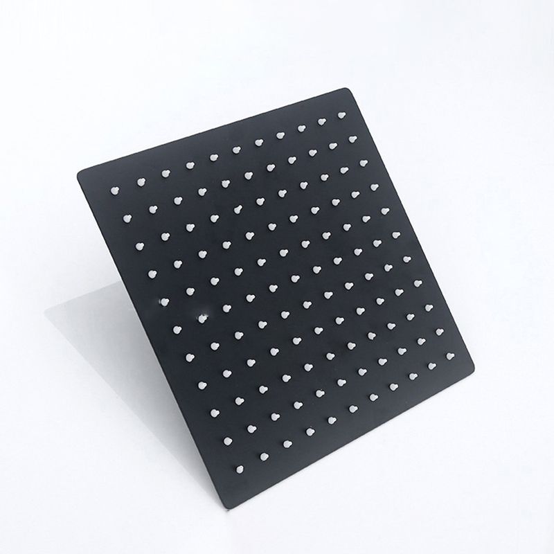 Sikunuo | Black Square Fixed Shower Head Modern Style Wall Mounted Shower Head