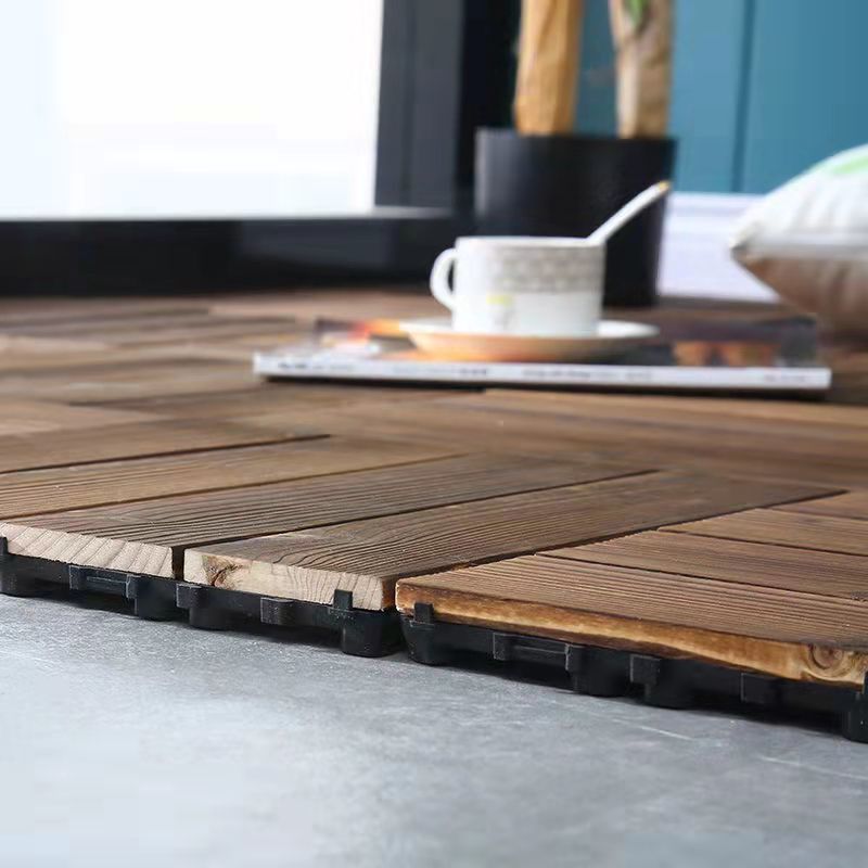 Sikunuo | Wood Terrace Tiles Plug-in System Installation Outdoor Terrace Tiles