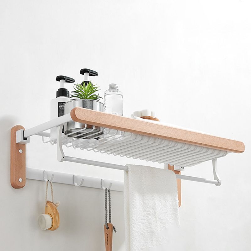 Sikunuo | White Bathroom Set Solid Wood & Aluminium Bathroom Accessories individually or as a set