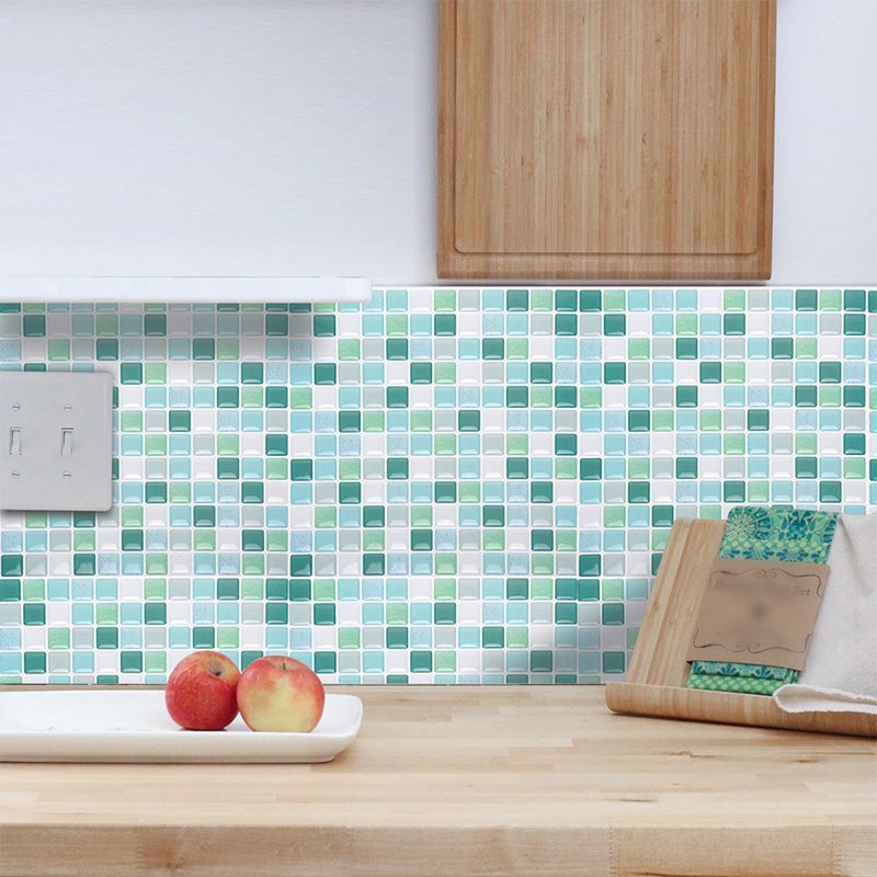 Sikunuo | Plastic Peel & Stick Mosaic Tile Waterproof Peel & Stick Mosaic Tile with Square Shape