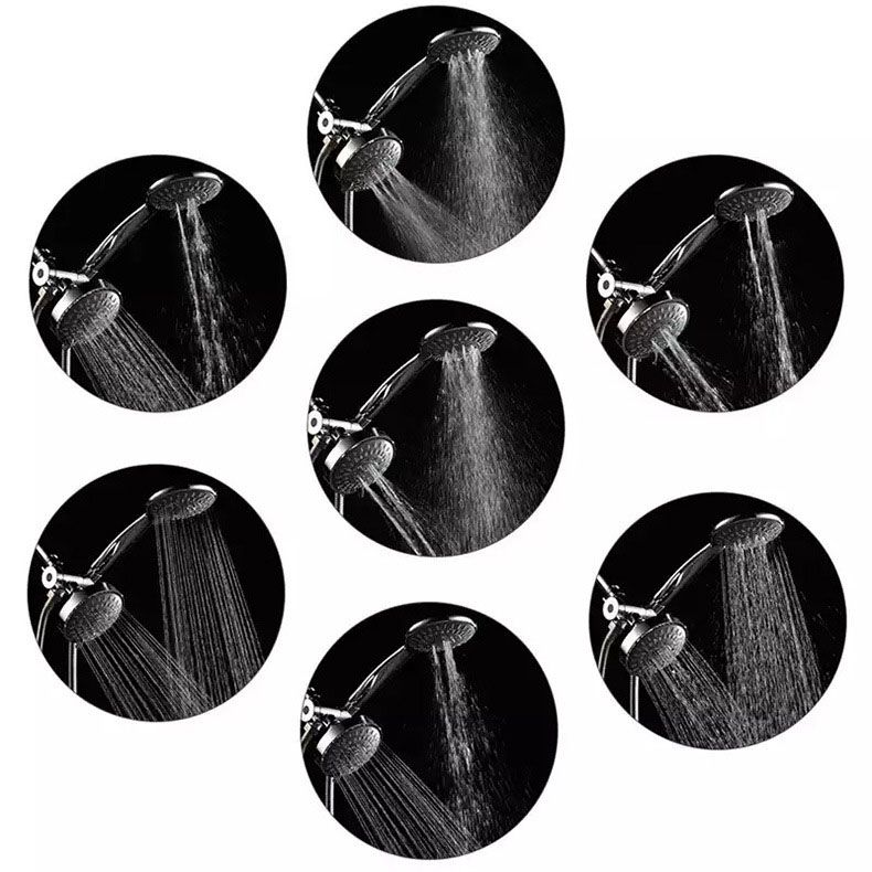 Sikunuo | Modern Style Shower Heads Dual Wall Mounted Round Metal Dual Shower