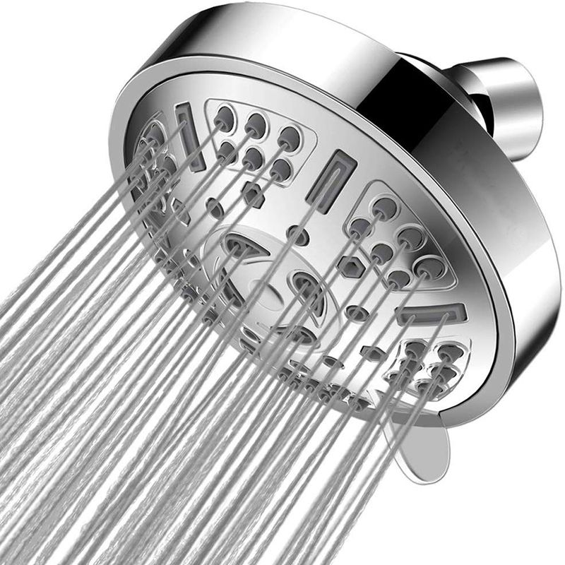 Sikunuo | Modern Style Festive Shower Head in Silver 9 Settings Wall Mounted Shower Head