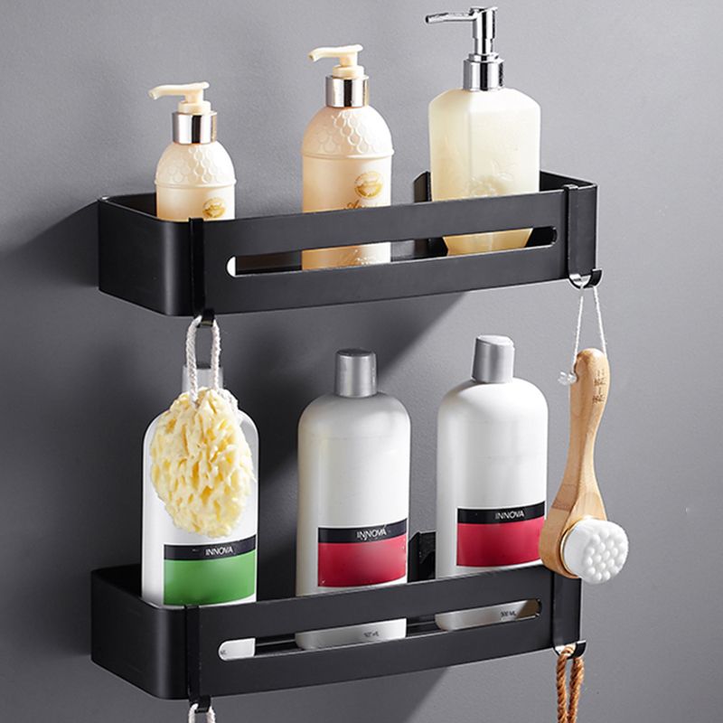 Sikunuo | Matt Black Modern Bathroom Accessory Set, Set of 3, Bathroom Shelf