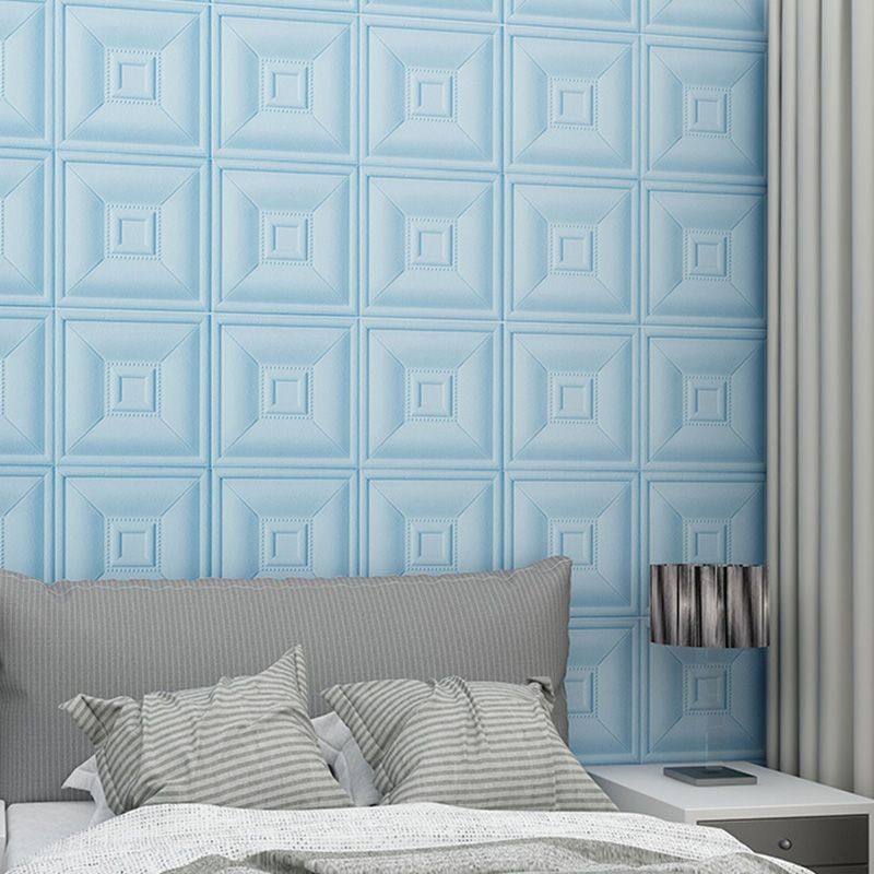 Sikunuo | Glam Style Foam Water-Resistant Wall Cladding Living Room 3D Embossing Wall Cladding