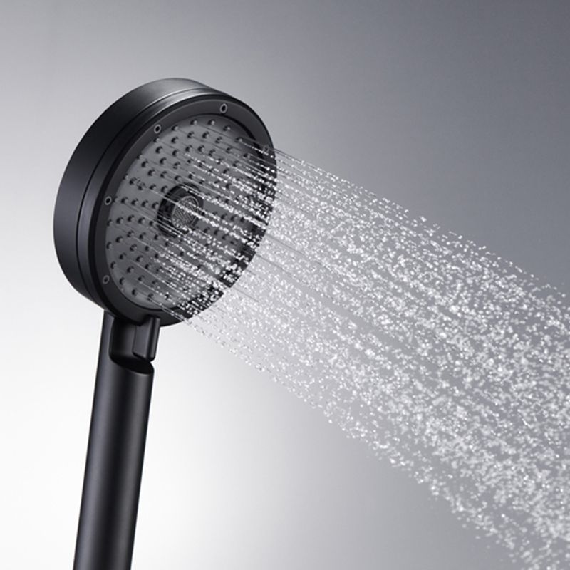 Sikunuo | Matt Black Hand Shower Modern 3-Stream Round Wall Mounted Hand Shower