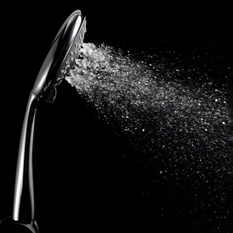 Sikunuo | Silver Dual Shower Head Round Rainfall Wall-Mounted Shower Head