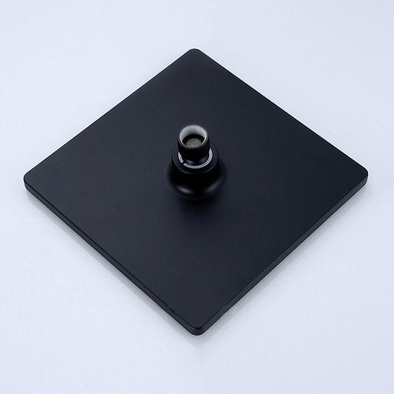 Sikunuo | Black Square Fixed Shower Head Modern Style Wall Mounted Shower Head