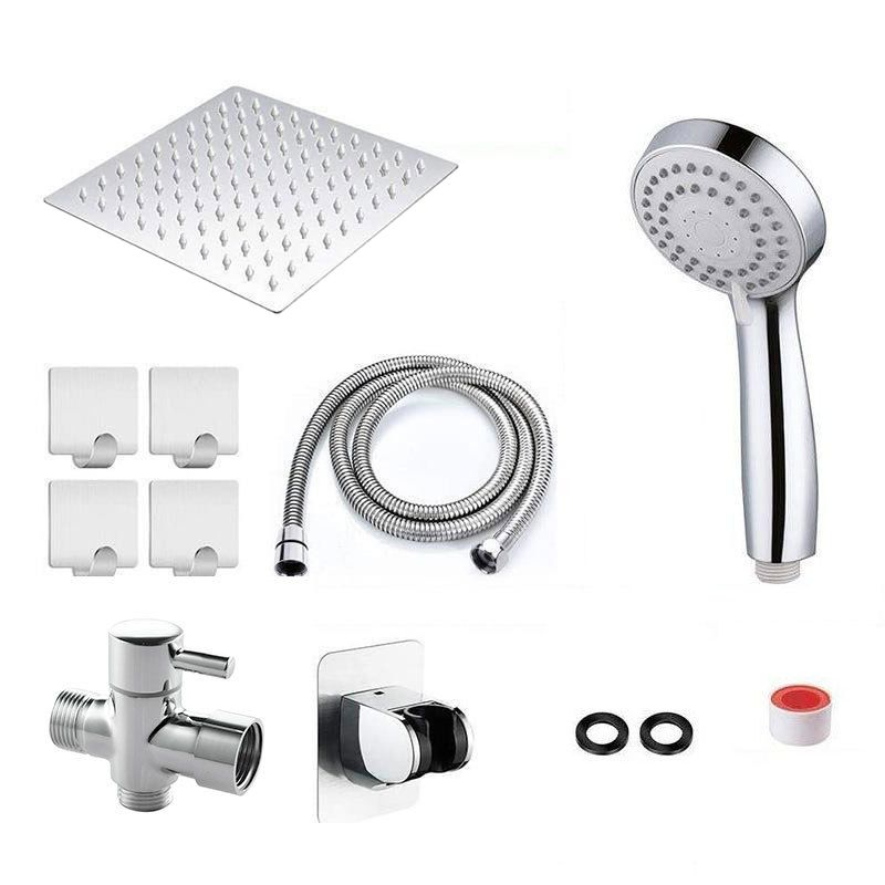 Sikunuo | Modern Pull-Down Dual Showerhead Square High Arch Showerhead Combination