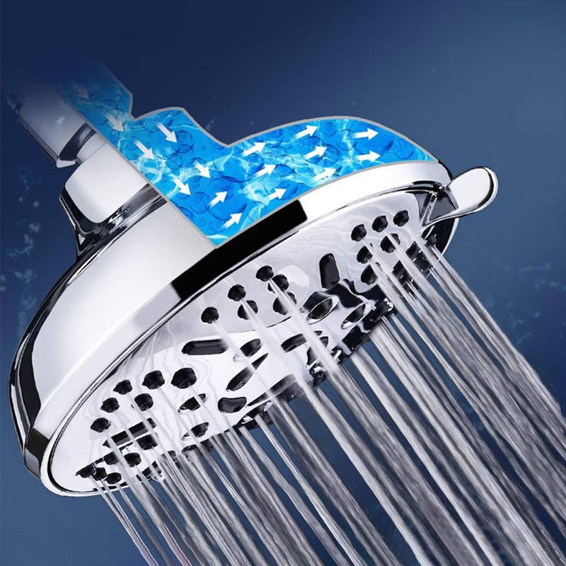Sikunuo | Round Fixed Shower Head Adjustable Spray Pattern Wall Mounted Shower Head