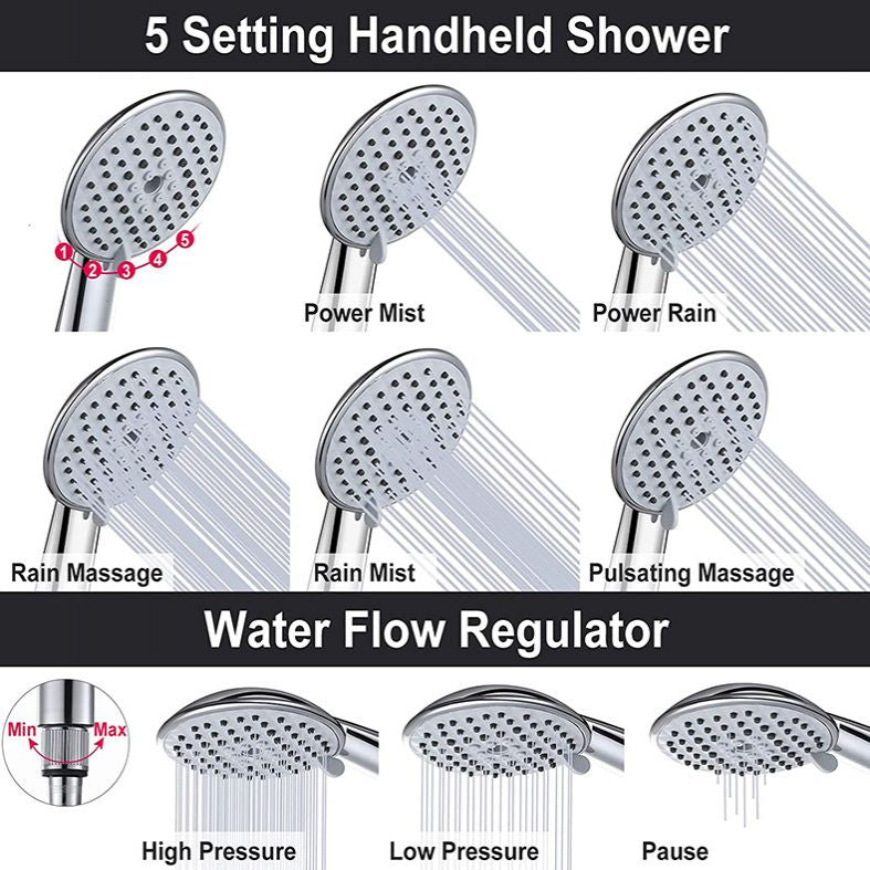 Sikunuo | Square Shape Double Shower Heads Modern Home Metal Double Shower Heads