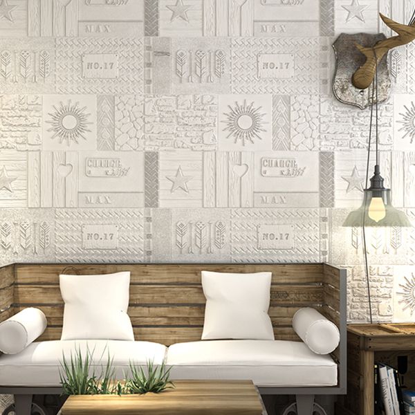 Sikunuo | Peel and Stick Wall Ceiling 3D Embossed Wall Covering with Waterproof