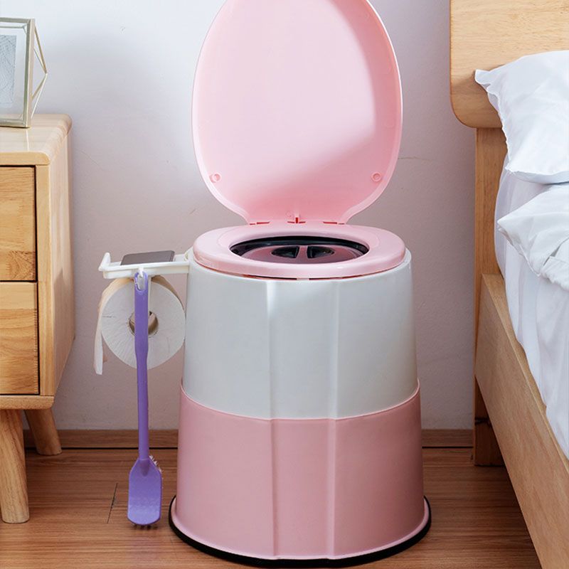 Sikunuo | Modern Flush Toilet Plastic Round Floor Mounted Toilet Bowl for Bathroom