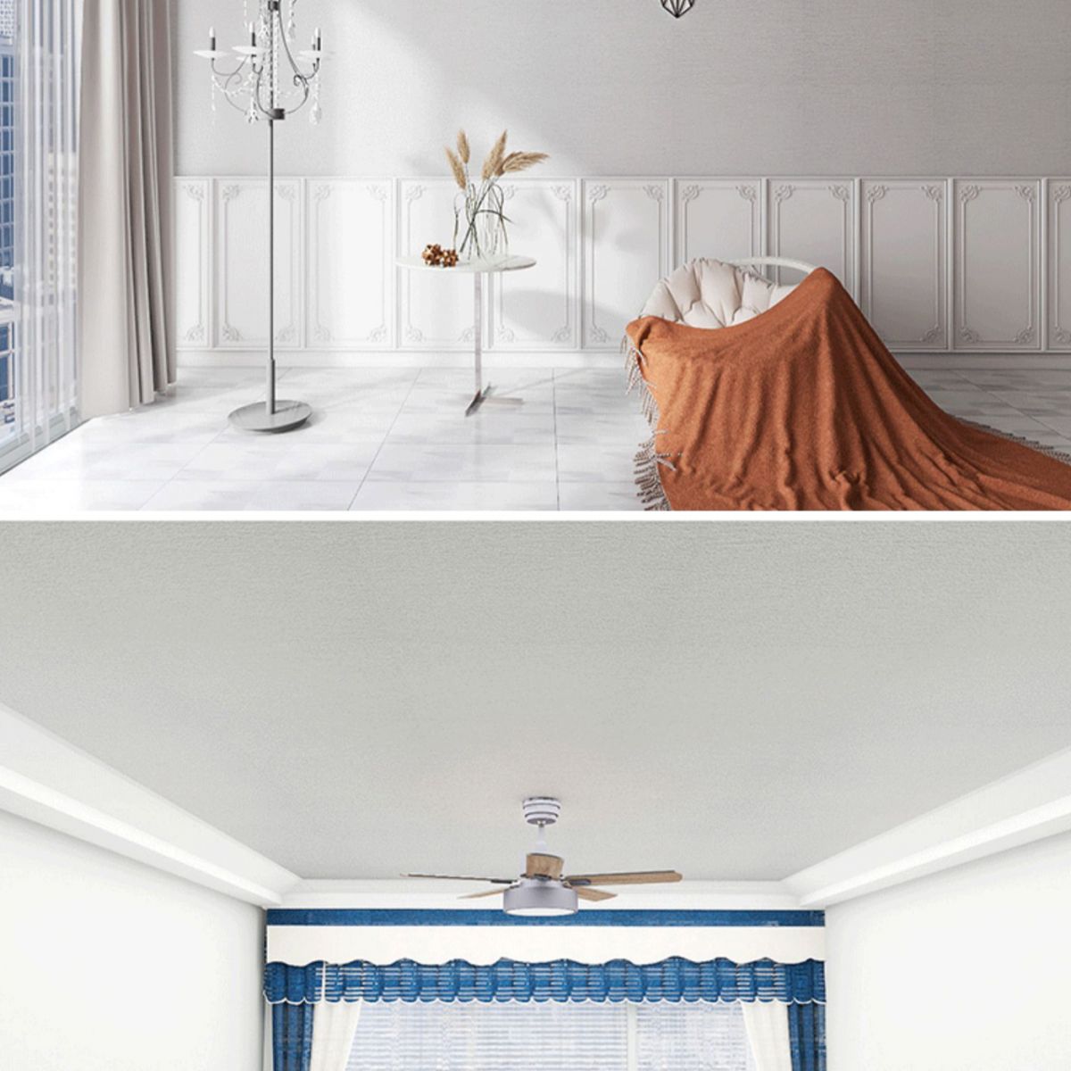 Sikunuo | Modern Tin Back Wall Cladding Texture Linen Roll Wall Ceiling Panel