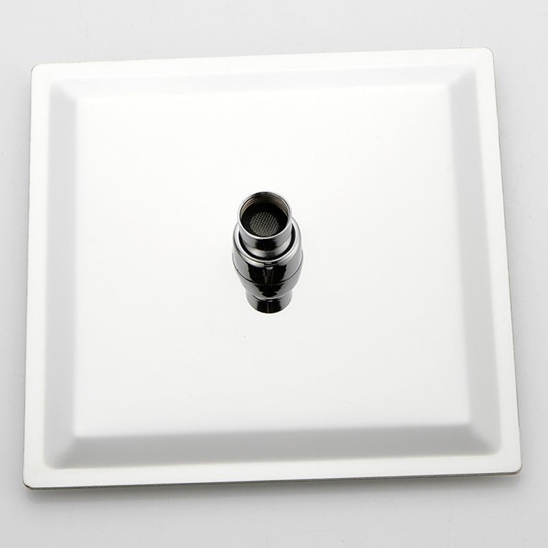 Sikunuo | Silver Square Double Shower Head Modern Water Filtration Wall-Mounted Shower Head