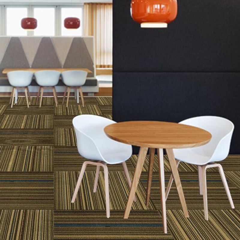 Sikunuo | Dark Color Level Loop Carpet Tile Non-Slip Self-Adhesive Indoor Office Carpet Tiles