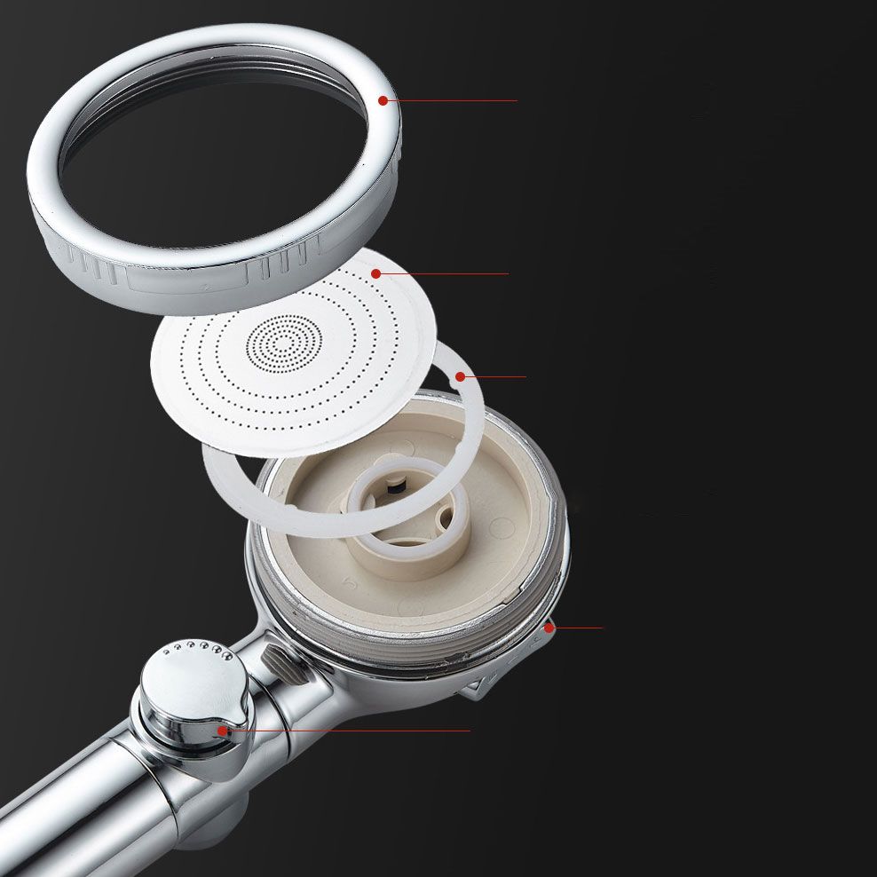 Sikunuo | Super high pressure shower head 3 spray adjustable water flow round shower head